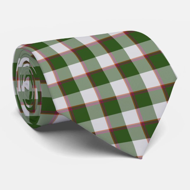 Green House and Mischka Gray Plaid Neck Tie Krawatte (Gerollt)