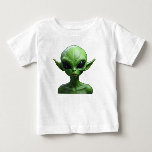 Green humanoid baby t-shirt (Vorderseite)