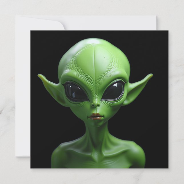 Green humanoid einladung (Vorderseite)