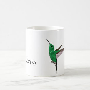 Green Hummingbird Individuelle Name Kaffeetasse