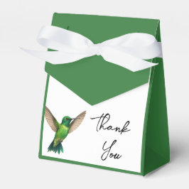 Green Hummingbird Leafy Botanical Border Wedding Geschenkschachtel