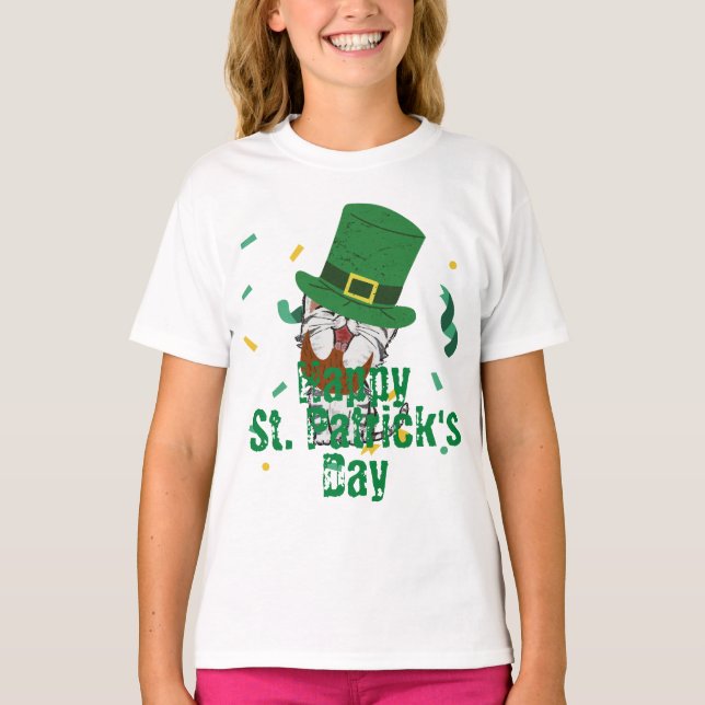 Green Hut Glück Kleeblatt St. Patrick's Day T-Shirt (Vorderseite)