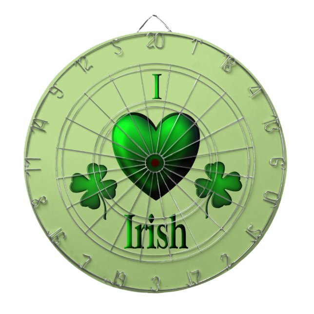 Green I Heart Irish Dartscheibe (vorne)