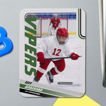 Green Ice Hockey Trading Card