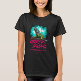 Green Iguana Moderne Streetwear Reptilienhalterin T-Shirt