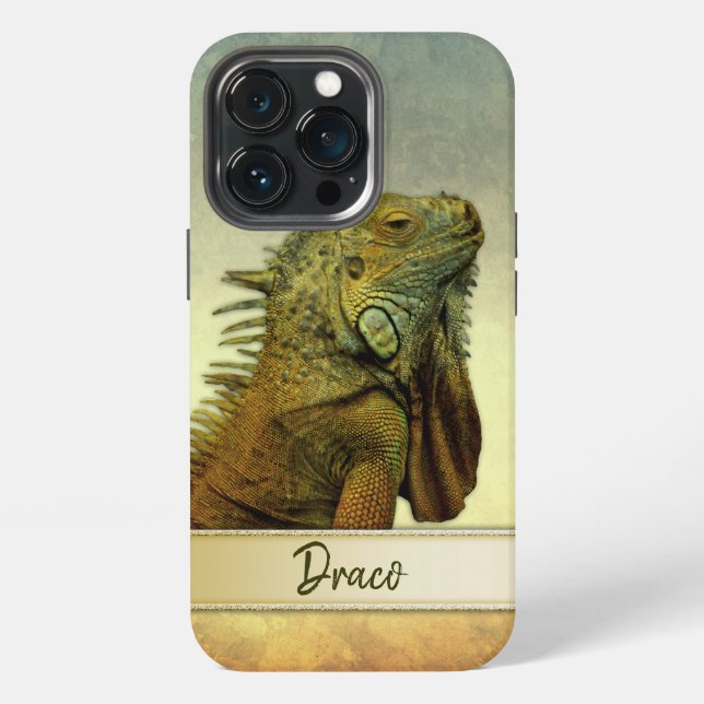 Green Iguana Personalizable iPhone Hülle (Hinten)