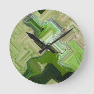 Green Iguana Runde Wanduhr