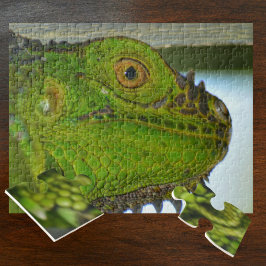 Green Iguana Up Nah und persönlich fotografisch Puzzle