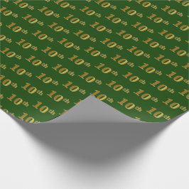 Green, Imitate Gold 10. (10.) Event Wrapping Paper Geschenkpapier