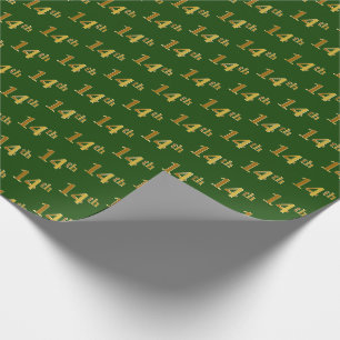 Green, Imitate Gold 14. (14.) Veranstaltung Geschenkpapier