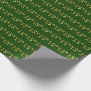 Green, Imitate Gold 15. (Fünfzehnte) Veranstaltung Geschenkpapier