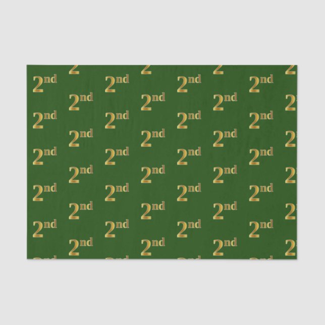 Green, Imitate Gold 2. (2.) Event Tissue Paper Seidenpapier (Vorderseite)