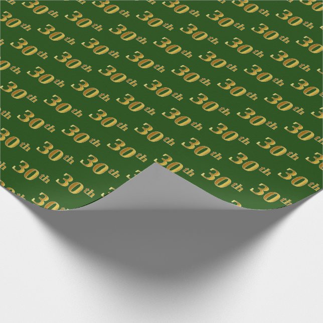 Green, Imitate Gold 30. (30.) Veranstaltung Geschenkpapier (Ecke)