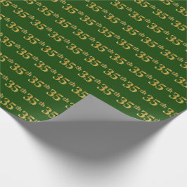 Green, Imitate Gold 35. (35.) Veranstaltung Geschenkpapier
