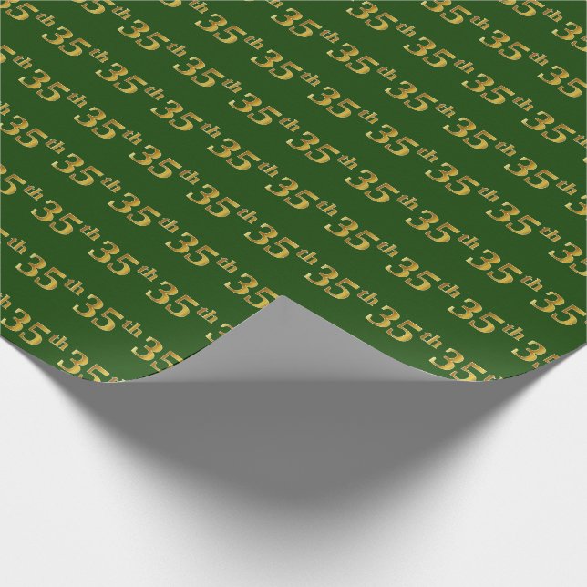 Green, Imitate Gold 35. (35.) Veranstaltung Geschenkpapier (Ecke)