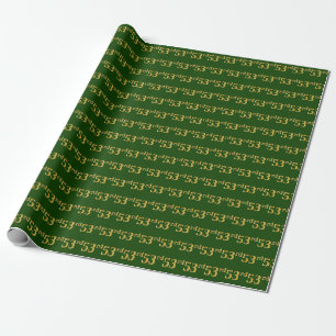 Green, Imitate Gold 53. (53.) Event Geschenkpapier