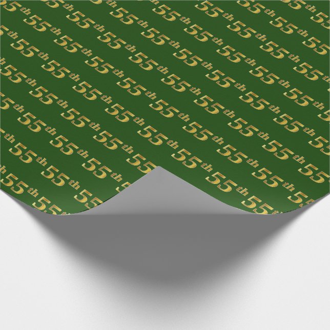 Green, Imitate Gold 55. (55.) Veranstaltung Geschenkpapier (Ecke)