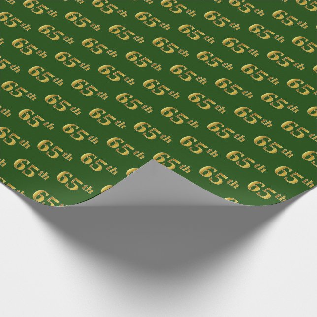 Green, Imitate Gold 65. (65.) Veranstaltung Geschenkpapier (Ecke)