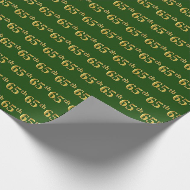 Green, Imitate Gold 65. (65.) Veranstaltung Geschenkpapier (Ecke)