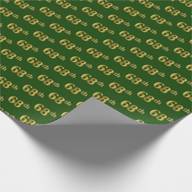Green, Imitate Gold 68. (Achtundsechzigste) Verans Geschenkpapier (Ecke)