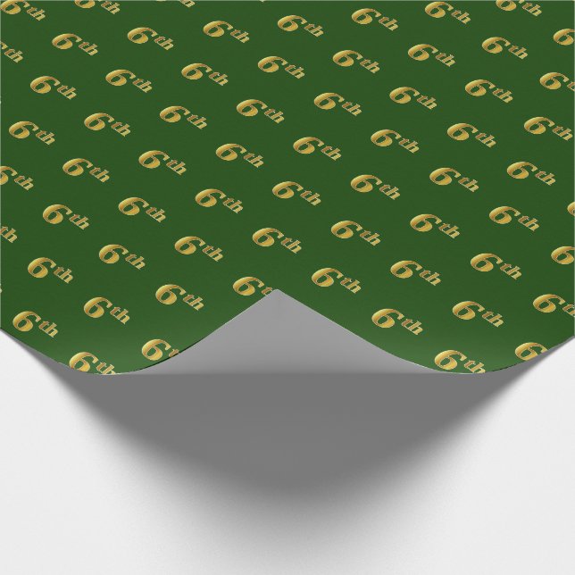 Green, Imitate Gold 6. (6.) Veranstaltung Geschenkpapier (Ecke)