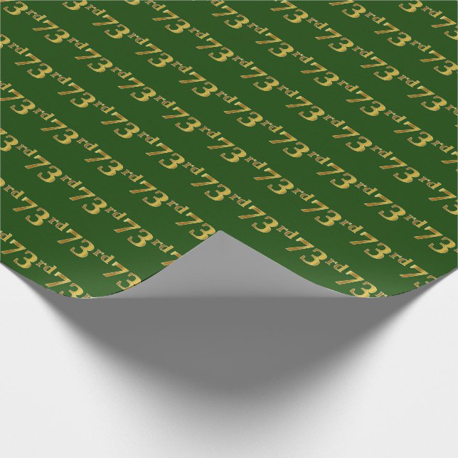 Green, Imitate Gold 73. (73.) Event Geschenkpapier (Ecke)