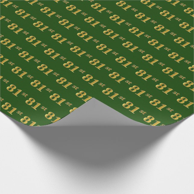 Green, Imitate Gold 81. (81. Geschenkpapier (Ecke)