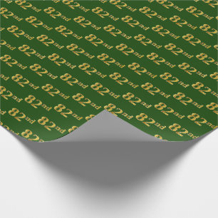 Green, Imitate Gold 82. (82. Geschenkpapier