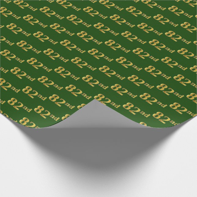 Green, Imitate Gold 82. (82. Geschenkpapier (Ecke)