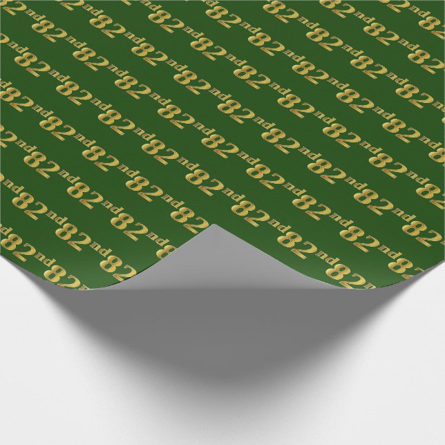 Green, Imitate Gold 82. (82. Geschenkpapier (Ecke)