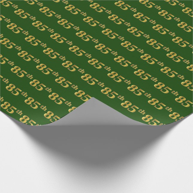 Green, Imitate Gold 85. (85.) Veranstaltung Geschenkpapier (Ecke)
