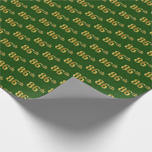 Green, Imitate Gold 86. (86.) Veranstaltung Geschenkpapier (Ecke)