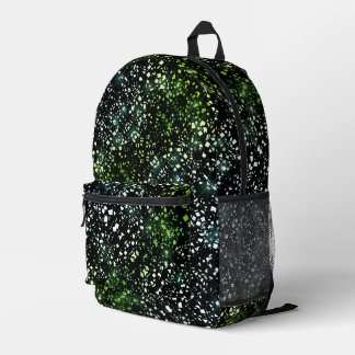 Green Imitats Glass Glitzer Sparkon Bedruckter Rucksack