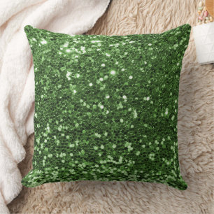 Green Imitats Sequin Glitzer Throw Kissen