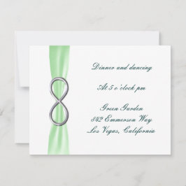 Green Infinity Wedding Card Einladung
