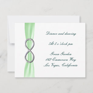 Green Infinity Wedding Card Einladung