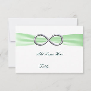 Green Infinity Wedding Table Platzkarte