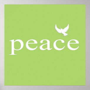 Green Inspiration Peace Zitat Poster