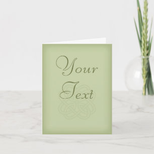 Green Irish Celtic Knot Personalisiert Blank Card Karte