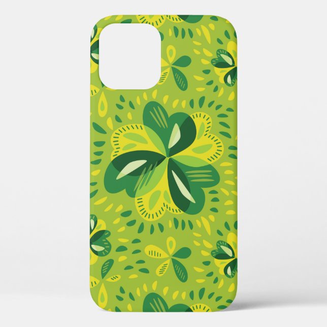 Green Irish Clover Pattern Case-Mate iPhone Hülle (Rückseite)