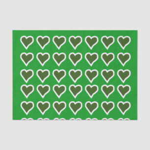 Green Irish Hearts Seidenpapier