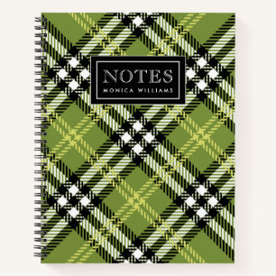 Green Irish Kariert Pattern Notizbuch