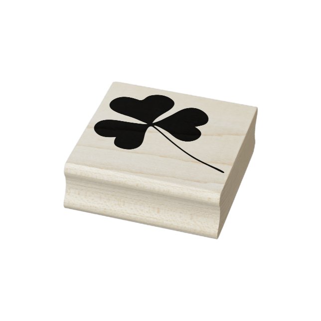 Green Irish Kleeblatt Floral - Long Stem Gummistempel (Stempel)