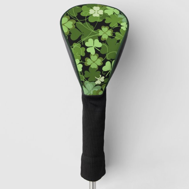 Green Irish Kleeblatt Golf Headcover (Vorderseite)