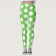Green Irish Kleeblatt Happy St Patrick B Leggings
