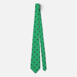 Green Irish Kleeblatts Polka Dots Muster Krawatte