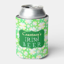 Green Irish Kleeblatts St Patricks Watercolor Beer Dosenkühler