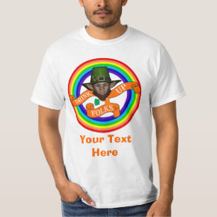 Green Irish Leprechaun und doppelter Regenbogen T-Shirt
