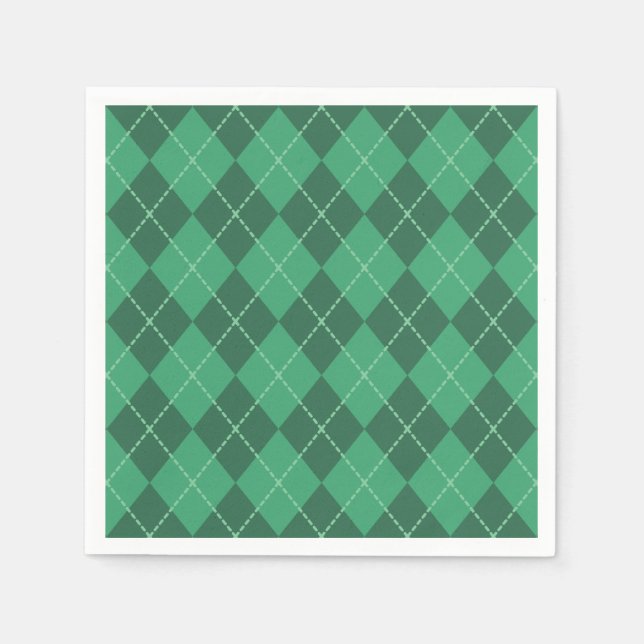 Green Irish Raute Napkins Serviette (Vorderseite)
