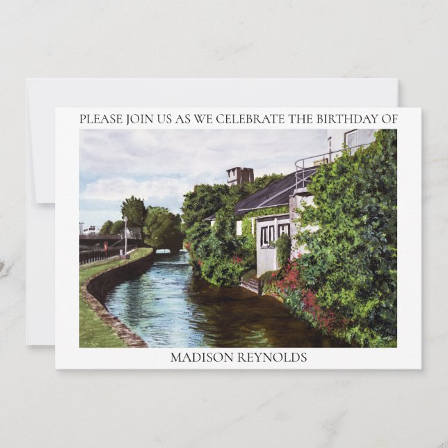 Green Island Illustration Einladung (Vorderseite)